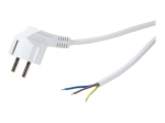 LOGILINK Захранващ кабел H05VV-F 3x0.75кв.мм. 1.5 м. с ъглов щепсел CEE 7/7 (E/F) 10A 250V бял