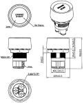 Старт бутон SPST-NO 50A/12VDC червен