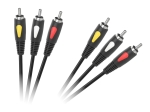 Кабел 3 мъжки чинча - 3 мъжки чинча 3RCA/3RCA 1.8m Cabletech Eco-Line