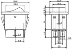 КЛЮЧ ASW-17D, ON-OFF 35A 12VDC