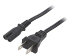Захранващ кабел за касетофон с NEMA 1-15 (A) щесел, 3 метра 2x18AWG 250V 7A