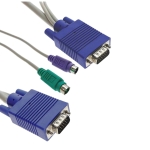 Кабел VGA 15M-15M + PS/2, 1.8m