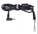 Кабел за захранване на лаптоп DELL с DC жак 4.5/3.0mm,  черен 0.5mm2 1.2m
