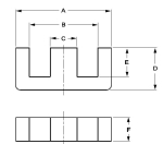 E13/7/4 феритно Е ядро