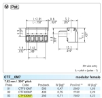 КЛЕМА CTF030M7 3pin pitch 7.62mm SAURO