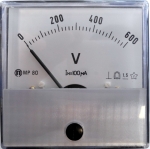 ВОЛТМЕТЪР МР80 0-600VDC АНАЛОГОВ ПАНЕЛЕН 80X80MM