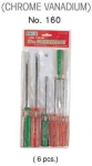 Комплект 6 бр.отвертки CHROME VANADIUM RUBICON 160