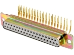 КУПЛУНГ D-SUB 37PIN ЖЕНСКИ за PCB под ъгъл (платков монтаж)